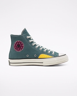 Converse, Tenisi Inalti Barbati Twisted Prep Chuck 70 JXGEO2041, Verzi